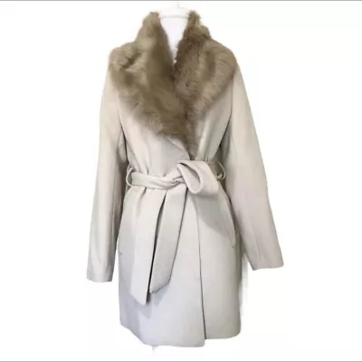 H&M Nude Beige Fur Jacket Size Xs • $53