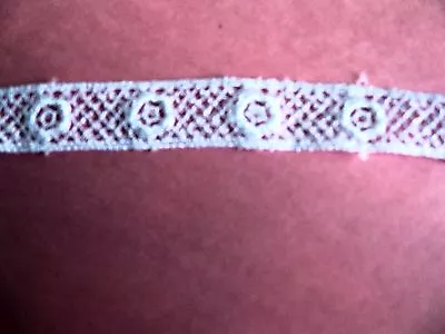 Vintage Venise Lace Trim 4.5 Yds Ivory Quilt Doll Rayon Craft Quilts 3/4  1509v • $6.99
