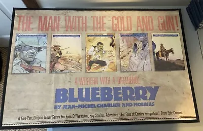 Rare 1989 Epic Comics Blueberry FRAMED Poster Charlier Moebius • $75