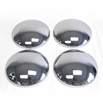 10-1/8 CHROME BABY MOONS Moon Center Hubcaps Steel Wheel Cover Hot Rod Smoothie • $53.99