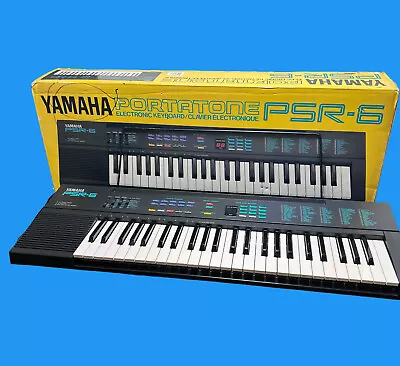 ✨Yamaha PSR-6 Portable Electronic Keyboard Synthesizer Portatone Vtg. 80's BOX • $127.47