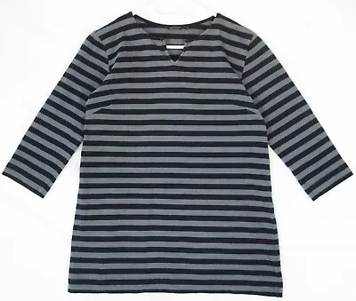 Marimekko Gray Striped Kaila Tunic Top Size S • $14.25