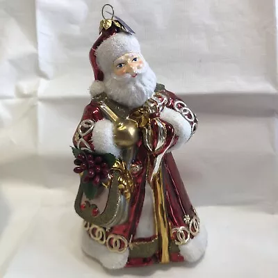 Glassware Art Studio Santa Blown Glass 8” Ornament Made In Poland • $20