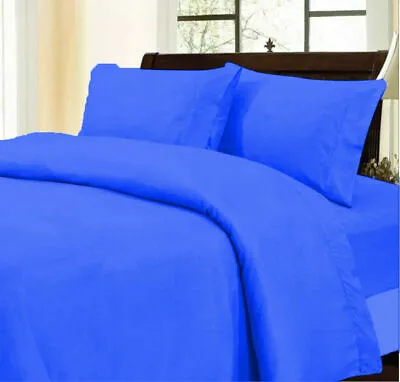 Bedding Items 1000 Thread Count Egyptian Cotton Royal Blue Solid & Olympic Queen • £80.78