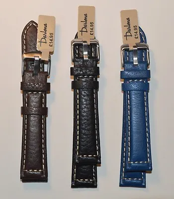 Darlena Stitched Calf Leather Watch Strap Ls1398 • £17.50