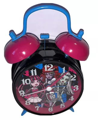 Monster High Ghoulish Twin Bell Alarm Clock Mattel Black / Pink • $14.99