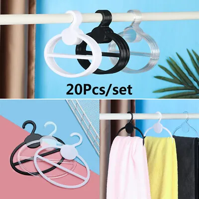 £6.99 • Buy 20Pcs Multi Purpose Tie Clothes Rack Storage Holder Display Shelf Scarf Hanger