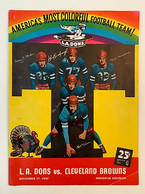 1947 (11/27) Los Angeles Dons Vs Cleveland Browns AAFC Football Program FR+/GD • $64.99