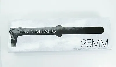 $34.95 • Buy Enzo Milano 25mm Clipless Curling Iron Wand Black Glove Ceramic NEW NO DVD