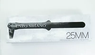 Enzo Milano 25mm Clipless Curling Iron Wand Black Glove Ceramic NEW NO DVD • $29.95