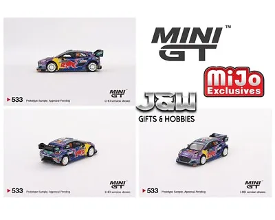 Mini GT Ford Puma Rally M-Sport 2022 Rally Monte Carlo Winner MGT00533 1/64 • $14.99