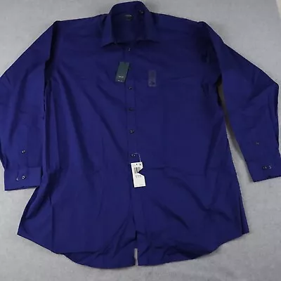 Arrow Shirt Mens 19 37-38 Tall Fit Button Up Blue Velvet Long Sleeve NWT • $17.49