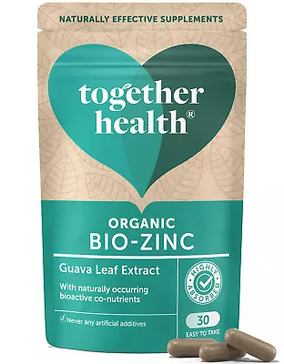 Together Organic ZINC 30 Vegecaps - Natural Source • £10.81