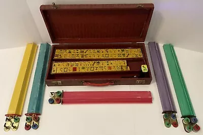 Rare Vintage Cardinal Olive Oil Catalin Bakelite Mahjong Set W/ 152 Tiles • £200.79