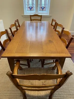 Beautiful Antique French Country Style Dining Table And Chairs (8 Seater) • $800