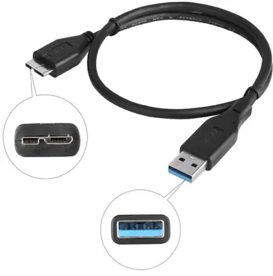 Usb3.0 Data SYNC Cable For Toshiba Canvio Connect HDTC705XR3A1 HDTC705XW3A150cm • $4.37