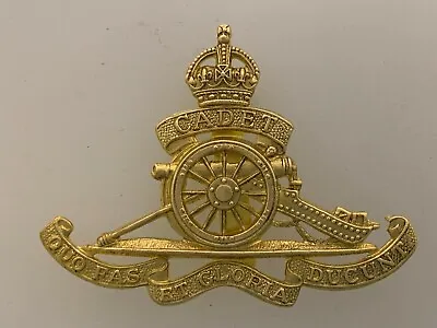 £4.95 • Buy British Army ROYAL ARTILLERY CADET Metal Cap Badge Brass FULL SIZE