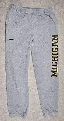 Michigan Wolverines Nike Sweatpants Mens XL Gray Dri Fit Spellout Joggers • $24.88