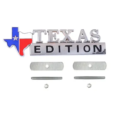 Chrome TEXAS Edition Front Grille Emblem For Ram Sierra Tahoe Titan Tundra F150 • $12.59