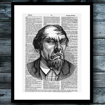 Steampunk Man Modern Wall Art Print Vintage Dictionary Poster Smart Fresh Cool • $8