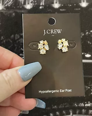 J.Crew Factory Mini Cluster Crystal Stud Earrings! Sold Out! NWT • $24.50