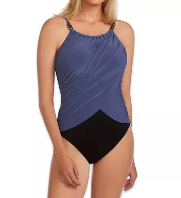 Magicsuit Graphite Solids One Piece Swimsuit Women's Size 10 L62009 • $34