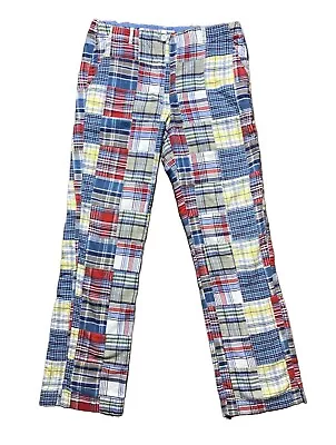 ORVIS Cotton Madras Plaid Patchwork Golf Pants Fully Lined Women’s Size 6 • $39.99