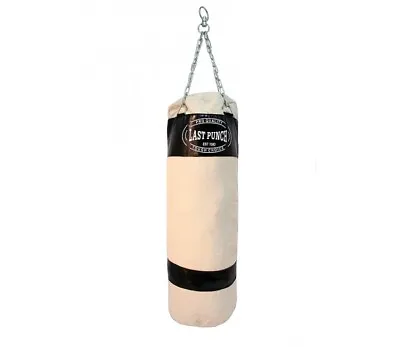 New Heavy Duty Black Canvas Punching Bag With Chains • $30.35