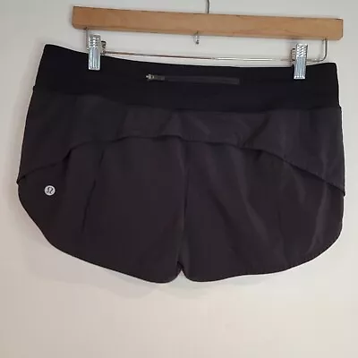 Lululemon Run Speed Up Short *2.5  Black Size 10 Lined Running Shorts • $28