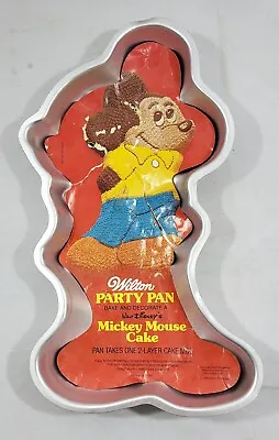 Vintage 1978 Mickey Mouse Wilton Cake Pan Full Body W/ Insert & Instructions  • $14.05