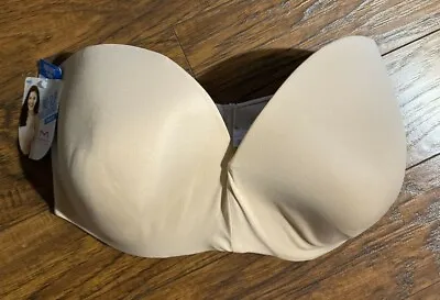 Maidenform No-Slip Full Coverage Strapless Bra 5-Way Nude Sz 40DDD SN0004 • $19.99