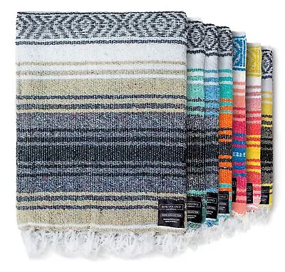 Authentic Handwoven Mexican Blanket Yoga Blanket - Perfect Outdoor Picnic Bl... • $36.27