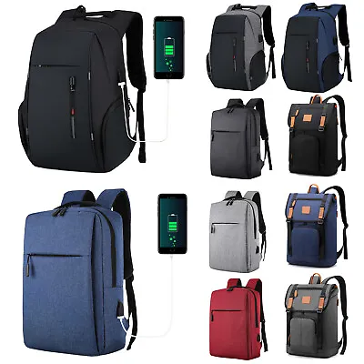 $17.98 • Buy Anti-theft Travel Laptop Backpack 16/17  School Shoulder Bag W USB Charging Port