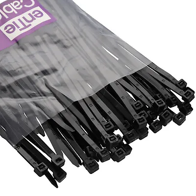 £3.17 • Buy Black Outdoor Cable Ties PA66 Water/UV Resistant 3.6/4.8mm Short/Long [100 Pack]