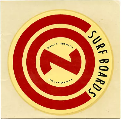 1962 CON SURFBORDS - Vintage Water Slide Decal VG 3.75 Inch X 3.75 Inch • $47.77