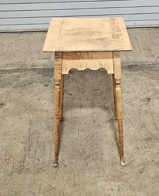 River Bend Tiger Maple End Table Accent Table Bench Made Ohio Artisan • $699