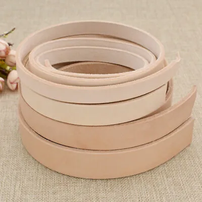 Blank Vegatable Tanned Leather Strip Strap Belt Various Width Craft Handmade Acc • $7.93