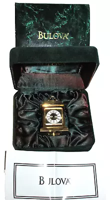 Bulova “COURRIER” #B0506 Mini Collectible Miniature Officer’s Clock  (B24) • $25