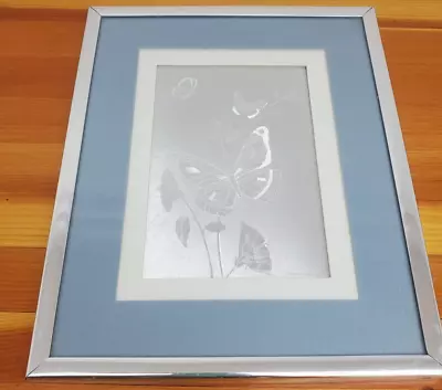 Vintage Optical Illusionary Art Manifestations 8  X 10  Silver Butterflies • $20.95