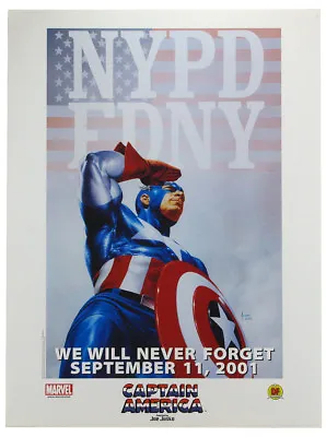 Captain America September 11th Lithograph Joe Jusko Art Marvel Comics • $9.99