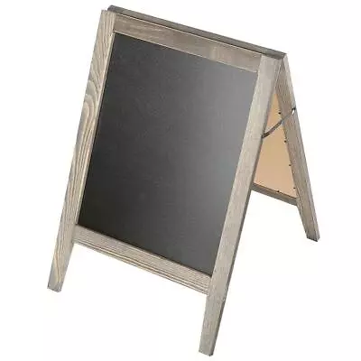 Rustic Wood A-Frame Chalkboard Sidewalk Sign Double-Sided Chalkboard Easel • $73.99