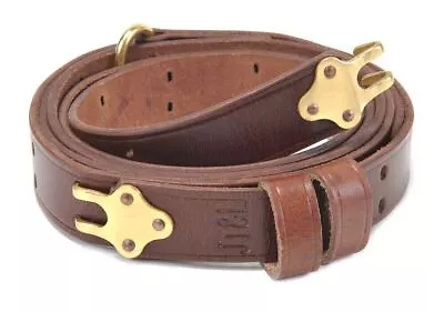 Brown Premium Drum Dyed Leather M1907 MILITARY RIFLE SLING  1  Width • $29.99