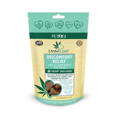 CannaLove Discomfort Relief K-9 Supplement Sticks Hemp Infused Dog Treats 8 Oz • $21.95