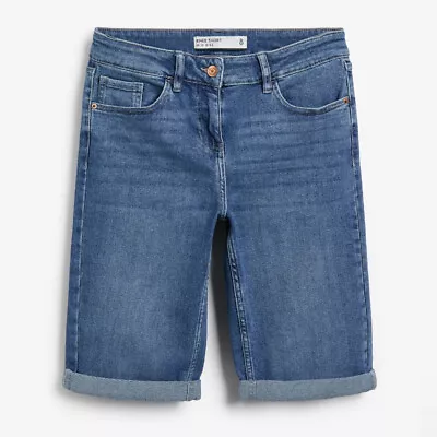 £12.99 • Buy Ladies Next Denim Knee Length Shorts Blue Sizes 6 - 20 EXPRESS DELIVERY OPTION