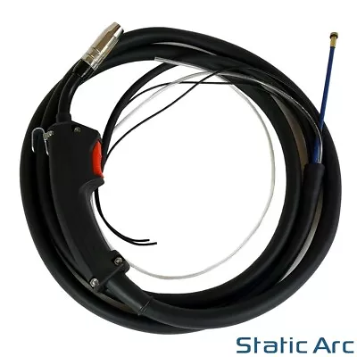 14AK MB15 MIG WELDING TORCH LANCE GAS GASLESS WIRE FIXED REFIT 3M CABLE W/ TIPS • £23.99