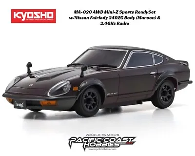 Kyosho MA-020 AWD Mini-Z Sports ReadySet Nissan Fairlady 240ZG Maroon KYO32637MR • $199.99