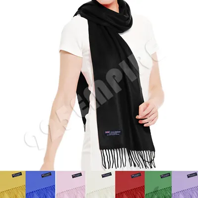 Men Women 100% CASHMERE Scarves Winter Warm Solid Color Wool Plain Scarf  • $7.99