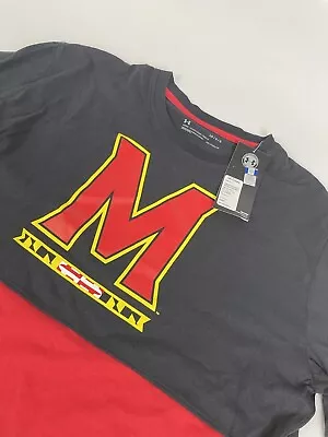 Under Armour Maryland Terrapins Long Sleeves Black And Red Large L Terps READ • $20.99