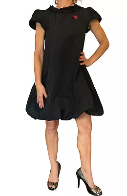 Moschino Black Mini Cap Sleeve Bubble Hem Party Dress Junior 12-13 Women's Xs • $49.99