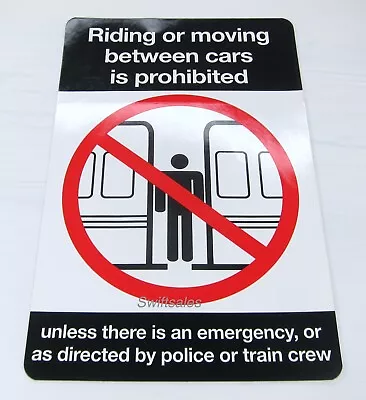 Genuine MTA New York City Transit Subway Car Sticker - No Riding Between Cars • $39.99